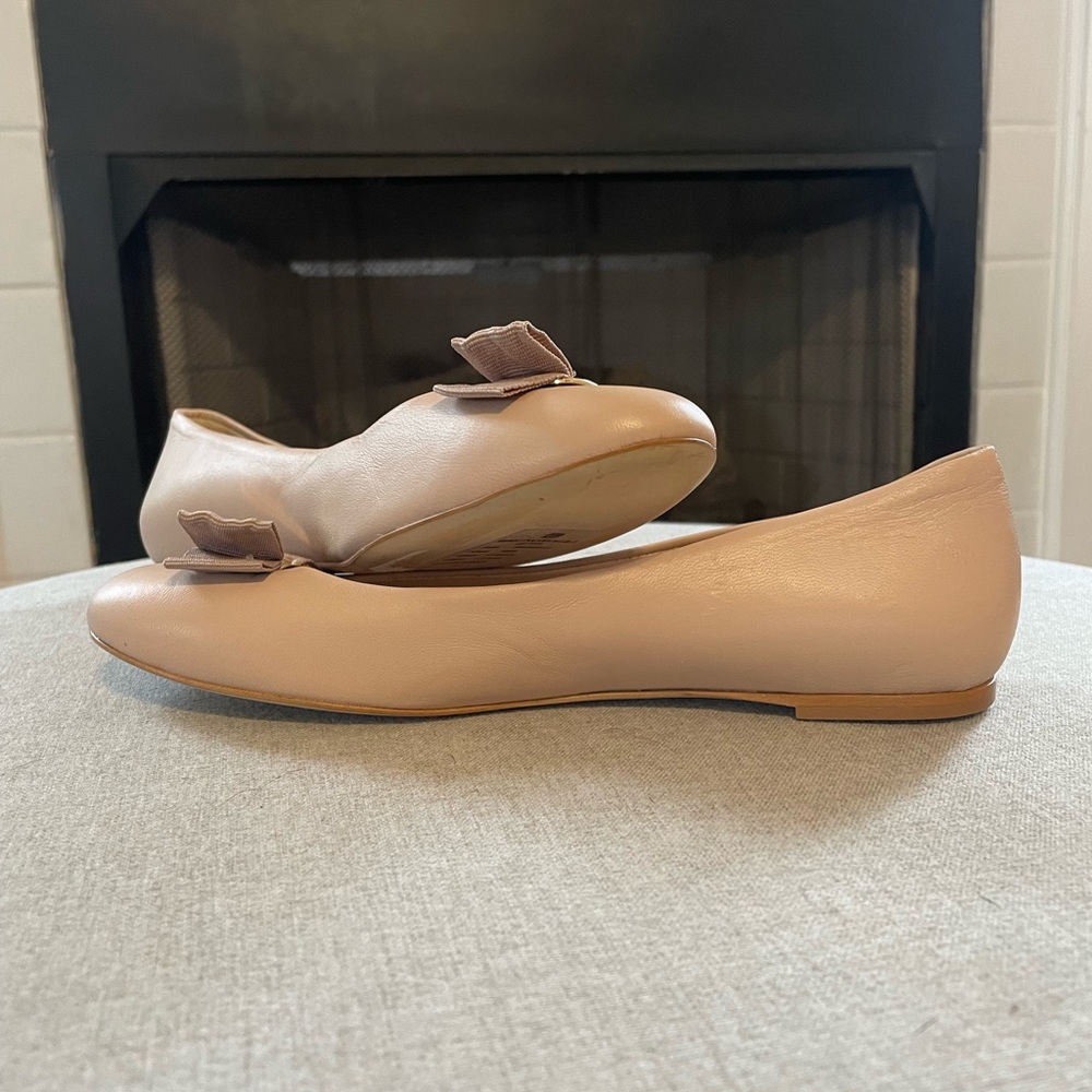 Bruno Magli Blush Loafers with Bow Accent